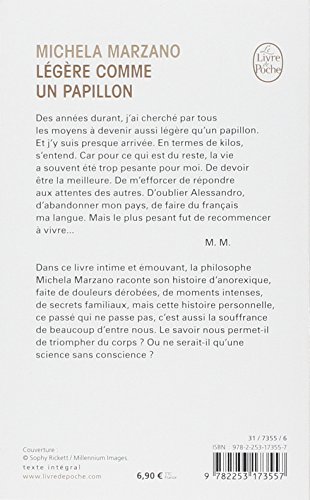 Couverture du livre de Légère comme un papillon