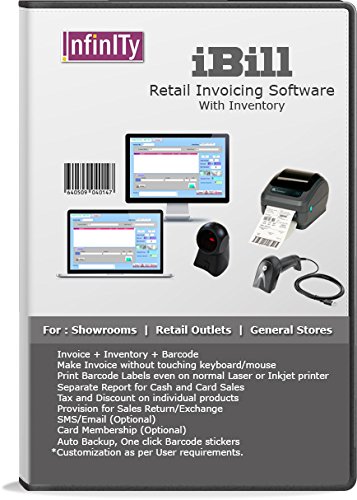 Infinity iBill - Billing Inventory Barcode Software for Retail Stores RS.9800 (22.00% Off) - Amazon