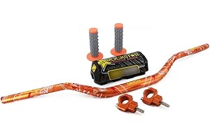 JFGRACING Orange Motorrad 1 1/8 "28mm Lenker Riser Mount Clamp Pad Griffe Set für Dirt Bike EXC EXCF SX SXF MX MX XC XC XCF XCFW EGS Enduro