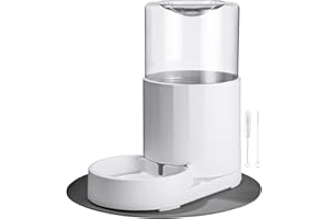 JOFLVA Distributore Di Acqua Per Animali Domestici, Dispenser per Gatti 2,5L, Automatico per Cibo, Abbeveratoio Ciotola, Per Cani Piccoli E Grandi