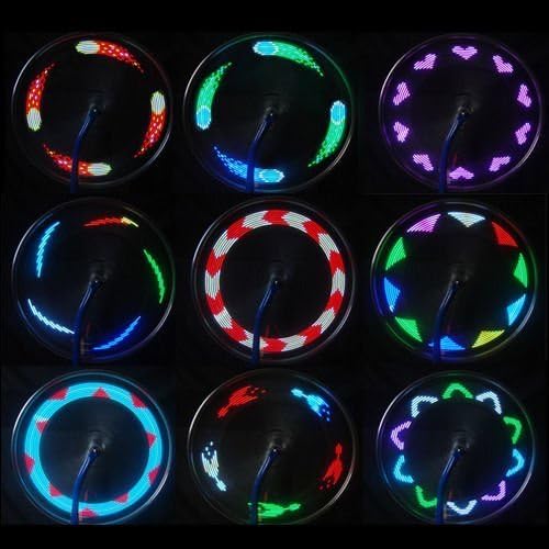 Zetong Cycling Bicycle Wheel Signal Tire Spoke Light With 30 Changes Pictures(14 LED)