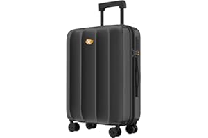 MGOB Cabin Suitcase, 20'' Carry On Lightweight Luggage, Hard Shell Trolley Travel Suitcases with Wheels, Combination Lock Suitcase Polycarbonate(PC)