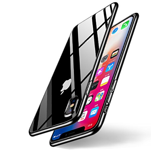 Preisvergleich Produktbild iPhone X Handyhülle, Infreecs Kratzfest hülle iPhone X Schutz Tasche Ultra Dünn Soft Plating Bumper Case Schutzhülle für iPhone X / iPhone 10 Case Cover - Schwarz