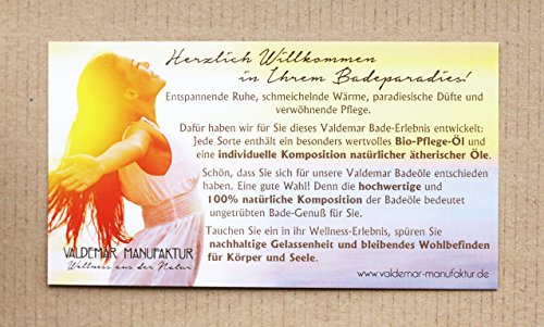 Geschenkset – 6 Badeöle – herrlich duftende, natürliche und reine Badeöle mit Bio-Öl und ätherischen Ölen – 6 verschiedene Badeöle in Geschenkverpackung und in praktischer Portionsgröße - 3