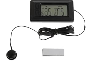 Zhichy Humidity Gaug, Auto Car LCD Digital Display Indoor Outdoor Thermometer Meter With 1.5m Cable