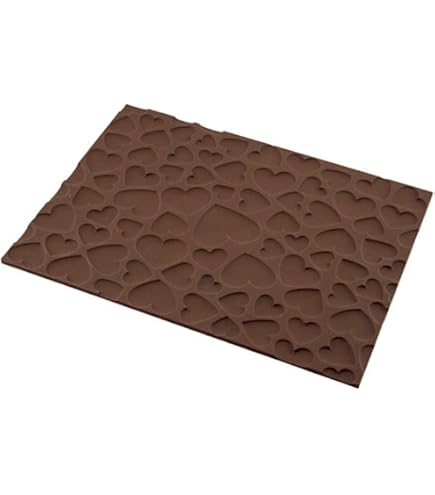 Silikomart Backmatte 'Love' Aus Silikon – Herz-Muster, 250x185 Mm, Für Weihnachtskuchen & Backformen