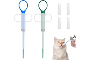 YUEJIESELECTED 2 unidades de pastillas para gatos, dispensador de pastillas para gatos, píldoras para gatos, jeringa para gatos y gatos, alimentador de medicamentos, seguridad para perros pequeños, gatos y mascotas,