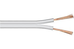 Goobay 15109 Cavo Altoparlanti, Bianco, CU, 4.4mm Diametro, 10m Lunghezza del Cavo