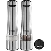Russell Hobbs Classics Salt and Pepper Grinders, 23460-56, Electric Ceramic Grinders, Illumination, Stainless Steel