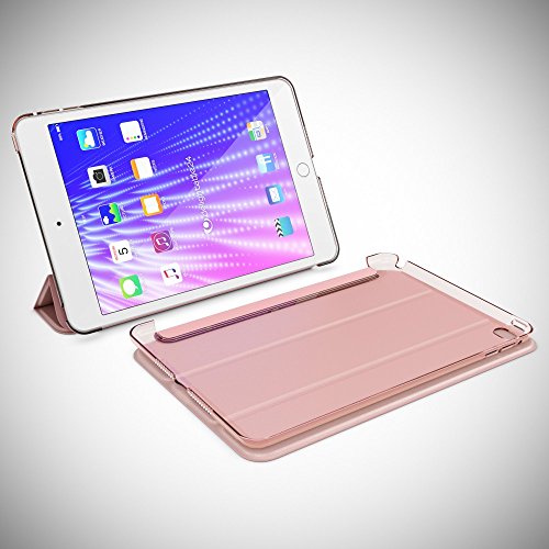 Apple iPad Mini 4 Hülle Smart-Case von NICA, Ultra-Slim Cover Dünne Tablet Schutzhülle, Kunst-leder Hardcase Multi-Ständer Tasche, Display-Schutz & Backcover Flip-Case Klapphülle Sleeve – Rose Gold - 6