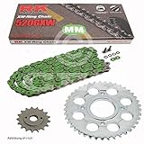 Kettenfarbe: Grün Kettensatz geeignet für Ducati SS 750 91-98 Kette RK MM 520 GXW 98 GRÜN offen 15/37