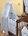 Baby Cotton Crown Drape / Canopy + Universal Rod / Holder For Cot or Cot Bed in Matching Printed Fabric - (Pattern 4)