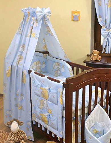 Baby Cotton Crown Drape / Canopy + Universal Rod / Holder For Cot or Cot Bed in Matching Printed Fabric - (Pattern 4)