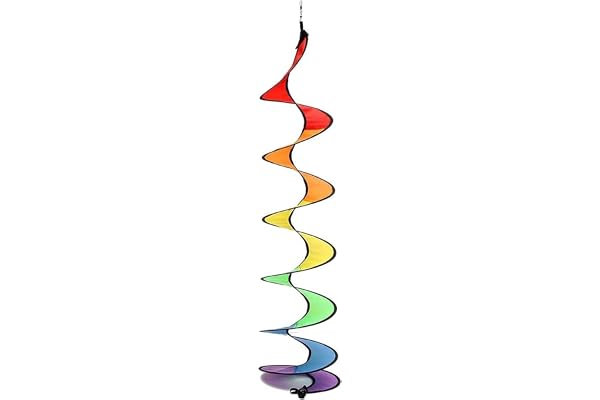 Girouette Spirale, Girouette De Camping, Wind Twister Suspendu, Girouette Colorée à Suspendre, Jardin Décoration Jouet Spirale, Spinner De Camping De Vent Arcenciel, Moulin à Vent en Spirale Coloré