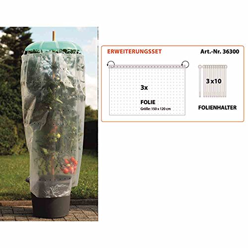 Preisvergleich Produktbild KHW 36300 Garten-Erweiterungsset Tomatenhütte, grün, 150x120x30 cm