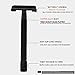 WEISHI PVD-BLACK-PLATING Long Handle Version Butterfly Open Double Edge Safety Razor Twist to Open Men's Shaver