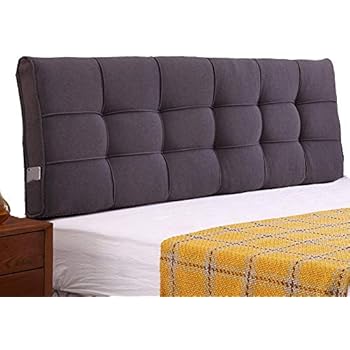 8 Farben Wenzhe Kopfteil Kissen Fur Betten Bett Ruckenkissen Ruckenlehne Bettruckwand Baumwolle Und Leinen Soft Case Zuhause Schlafzimmer Taillenpolster Waschbar Color A Size 90x62cm