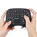 Price comparison product image Ahece Mini Handheld Wireless Keyboard Keyboard USB German QWERTZ Keyboard Wireless Keyboard with Touchpad Mouse for Smart TV, Android TV Box, PC, IPTV, Tablets etc. – Black (German layout)