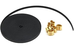 Befenybay Pasek gumowy do otwierania rozrządu o długości 5 metrów szerokości 6 mm z 6 miedzianymi klamrami do drukarki 3D (pasek + miedziana klamra)