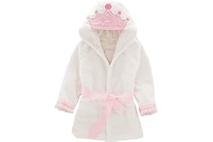 Routefuture Peignoirs de Bain Enfant Vêtements de Nuit Bébé Garçon Fille Peignoir Ultra Doux et Léger Serviette de Bain Capuche, Confortable et Absorbante, Peluche 1-5 Ans