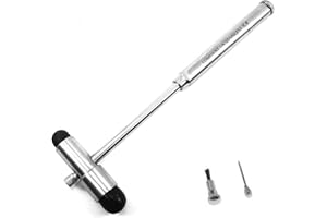 Comdent Babinsky Marteau à réflexes neurologiques 17,8 cm avec broche et brosse, en acier inoxydable