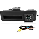 CAMECHO Rear Camera HD 1280 x 720P for Audi A4L A3 Q3 Q5 and VW Volkswagen Passat Tiguan Touareg 170 Degree IP67 Waterproof C