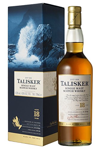 Talisker Single Malt Whisky 18 Years Old con Regalo del paquete (1 x 0,7 l)