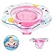 Price comparison product image AZITEKE Baby Double Airbags Floating PVC Inflatable Baby Swim Float Seat Swimming Ring, Creative Swimming Pants Style Floating Inflatable Swimming Seat for The Age of 3-36 Months (Pink)