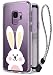 Produktbild Ringke Galaxy S9 Hülle, Fusion [Deco Cute Rabbit + Handyhülle mit Handschlauf] Transparenten PC Rückseite [Fallschutz] Muster Austauschbar Einfügen Folie Set Combo für Samsung Galaxy S9 Case