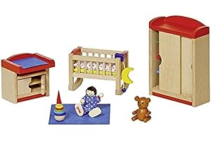 Goki 51905 - pokój dziecięcy, 12-częściowy, meble do domku dla lalek