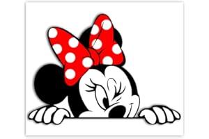 Biomar Labs® 1 Stück Vinyl Lustiger Aufkleber Autoaufkleber Minnie Mouse Minni Maus Funny Sticker Auto Motorrad Fenster Fahrrad Tuning B 246