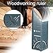 Produktbild IrahdBowen Holzbearbeitungswerkzeug 3D Winkel Lineal Woodcraft Scriber T-Typ Multifunktionale Kunststoff 90 Grad Lineal Winkel Messwerkzeuge Functional