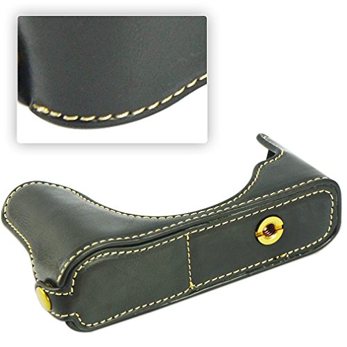 First2savvv XJPT-X20-D01S01 Gehäusehälfte präzise Passform PU-Leder Kameratasche Fall Tasche Cover für Fuji FujiFilm Finepix X20.X10 mit Kameragurt - 5