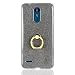 Produktbild Everainy LG K8 2018/LG K9 Hülle Silikon Bumper Gummi Cover mit Ring 360 Grad Ständer Hüllen Kompatibel für LG K8 2018 Handyhülle Stoßfest TPU Stoßstange Schutzhülle (Grau)