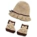 Imported Photography Prop Newborn Baby Crochet Knit Costume Cap Shoe Set Light Grey RS.660.00