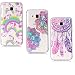 Produktbild Samsung Galaxy J3 2016 Hülle Silikon, LuckyW 3X TPU Einhorn Blume Traumfänger Hülle für Samsung Galaxy J3 (2016) SM-J320F Soft Silikon Glitter Tasche Transparent Clear Klar Durchsichtig Ultra Slim Thin Dünne Schutzhülle Weiche Flexibel Kratzfeste Scratch-Resistant Stoßfest Shockproof Etui Bumper Case