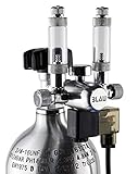 Regulación precisa y fiable Blau Aquaristic 7780085 Regulador Compacto Dual (Dos Salidas) y Válvula Solenoide