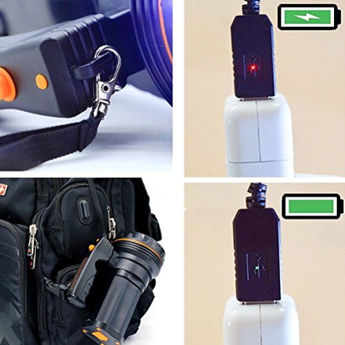 Ambertech Wiederaufladbare 7000 Lumen Super Heller LED Scheinwerfer Taschenlampe Suchscheinwerfer - 5