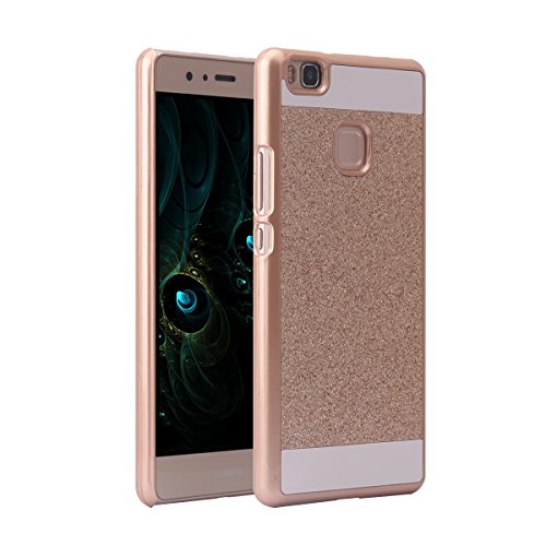 Preisvergleich Produktbild Huawei P9 Lite Hülle, Asnlove Ultra Thin Dünn Hart PC cover für Huawei P9 Lite Schutzhülle Premium Matt Luxus Handytasche Bumper Case Kristall Sparkle Bling Glitzer Tasche Protective Skin Shinning Schale Ultraleicht Tasche Light Etui - Golden