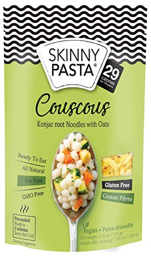 Skinny Pasta 9.52 oz - 100% Konjac Noodle (Shirataki Noodles), Couscous, Pack of 24
