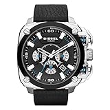 Diesel Herren Analog Quarz Uhr mit Leder Armband DZ7345