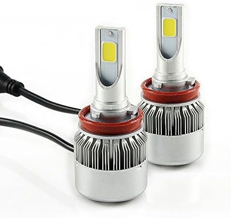 YUMSEEN LED Headlight H11 (H8, H9) -12V/24V universal 72w 7,600Lm 6000K Cool White COB Worry-Free Ampper's 1 years warranty (H8/H9/H11) by YUMSEEN