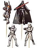  Starwars Pics para Cupcake Torta Toppers (Paquete de 24 Unidades)...