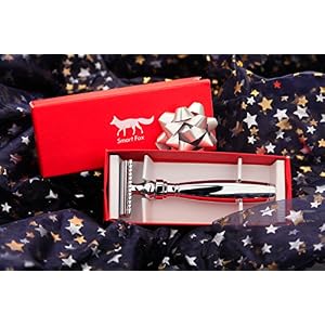Double Edged Safety Razor for Men's Shaving with ergonomic handle and chrome finish, in presentation box. Style - Eagle… - Image 9