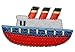 Produktbild alles-meine.de GmbH Dampfschiff 5,8 cm * 3,1 cm Bügelbild Aufnäher Applikation - Schiff Segelschiff Boot Maritim Yacht Wasser