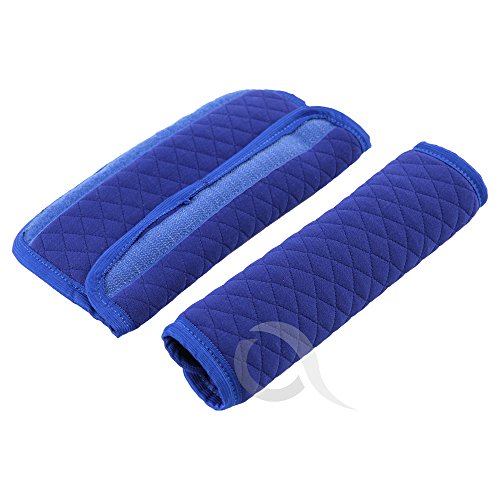 Harness Seat belt Strap Covers padded UNIVERSAL - 2 piece SET (Soft P blue)