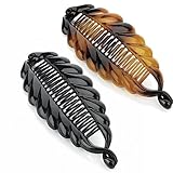 Amber Jewellery 15cm Fish Tail Banana Hair Clip Grip Slide Hair Accessory - Black Or Brown