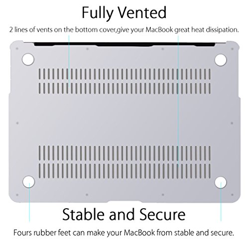Ueswill Schutzhülle für MacBook, glatte und weiche Hartschale, inklusive Mikrofasertuch farblos MacBook Air 11″ - 5