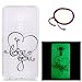 Produktbild Schutzhülle für Asus ZenFone 3 Deluxe ZS570, GOCDLJ Ultra Thin TPU Luminous Fluoreszierendes Licht Leuchtende Nacht Hülle Muster Gel Skin Transparent Bumper Rand Cover Tasche Bunte Handyhülle Protective Case Schale schützende Durchsichtig Rückschale Clear Rubber Pattern Fall Handytasche Weiche Ränder Etui + Chinesischer Stil Rote Armbänder für Asus ZenFone 3 Deluxe ZS570 Design LOVE YOU