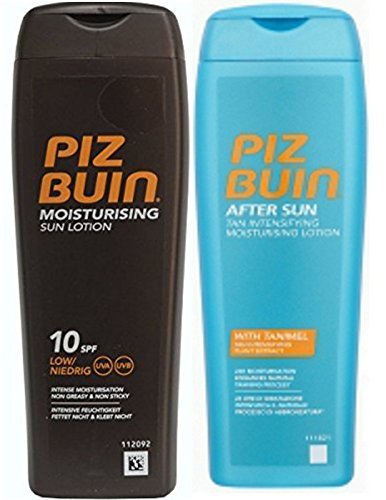 Piz Buin In Sun Lotion Spf 10  200Ml  & Tan Intensifier Aftersun 200Ml